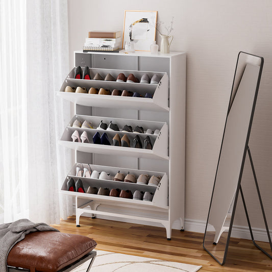 Étagère à chaussures en métal pour 24 paires de chaussures